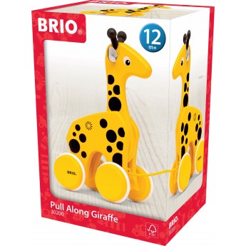 Іграшка-каталка Brio Жираф дерев'яний, 20 см (30200)