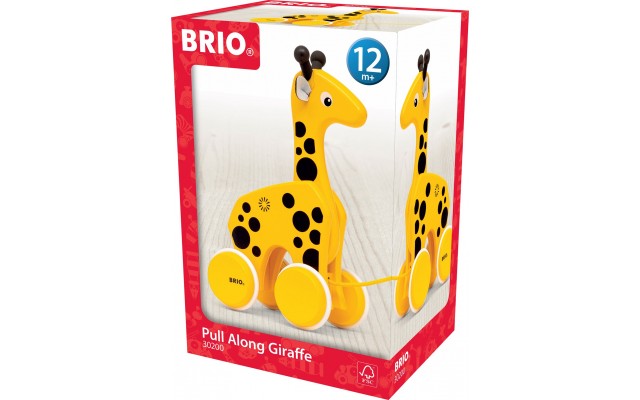 Іграшка-каталка Brio Жираф дерев'яний, 20 см (30200)