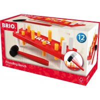 Игрушка Brio Забивалка деревянная красная с молоточком и 8 колышками (30525)