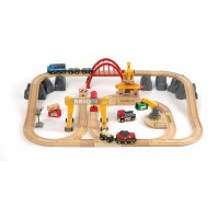 Игрушечная железная дорога BRIO Deluxe с грузовыми кранами (33097)