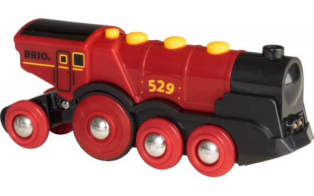 Игрушка красный паровоз на батарейках BRIO (33592)