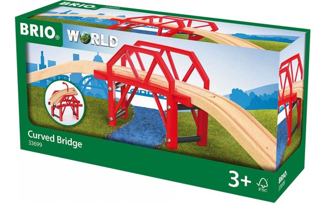 Дерев'яний вигнутий міст для залізниці BRIO (33699)