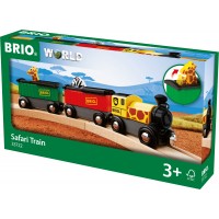 Игрушечный поезд с вагончиками и фигурками животных BRIO Сафари (33722)