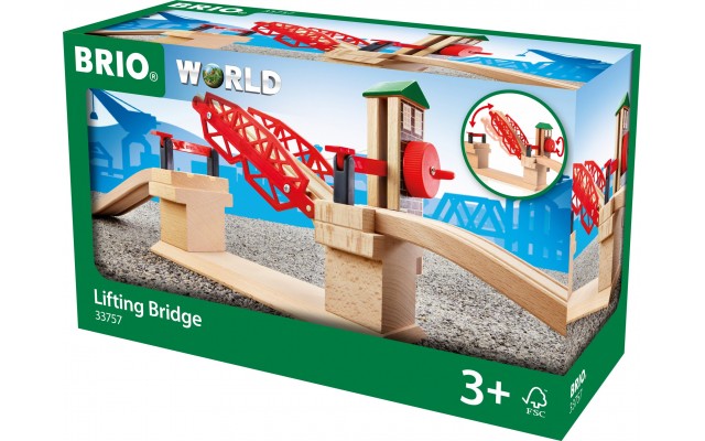 Дерев'яний підйомний міст для залізниці BRIO (33757)