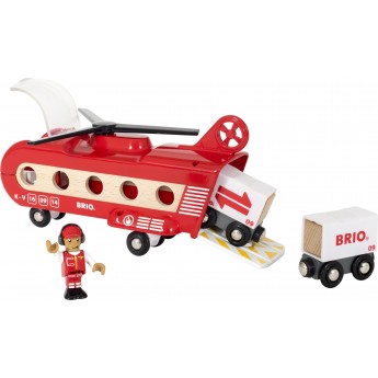 Игрушка транспортный вертолет BRIO с вагонами и фигуркой (33886)