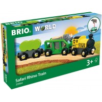 Игрушка поезд с фигуркой носорога BRIO Сафари (33964)