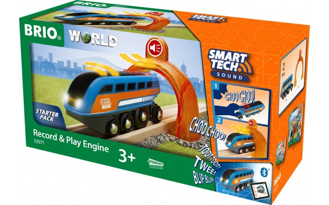 Игрушка локомотив BRIO Smart Tech с интерактивным тоннелем и звукозаписью (33971)