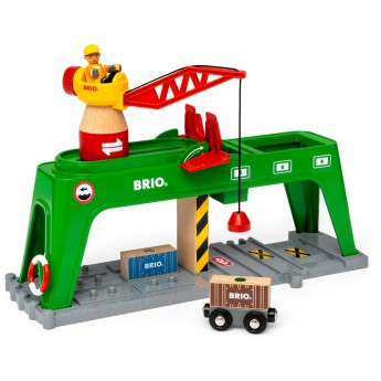 Игрушка BRIO Вращающийся контейнерный кран для дока (33996)