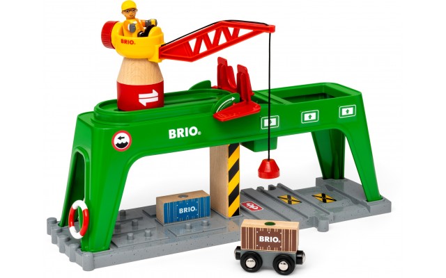 Игрушка BRIO Вращающийся контейнерный кран для дока (33996)