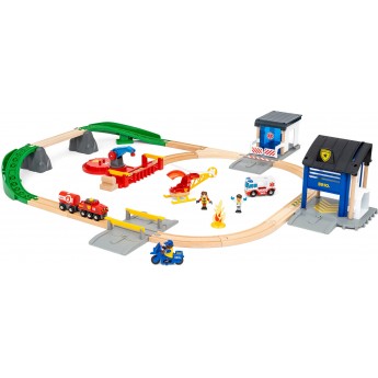 Деревянная железная дорога BRIO Deluxe Команда спасателей (36025)