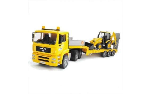 Игрушка Bruder тягач MAN с экскаватором JCB MIDI CX (01654)