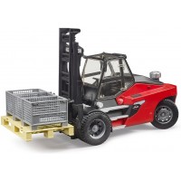 Игрушка Bruder погрузчик вилочный Linde HT160 с поддоном и  ящиками (02513)