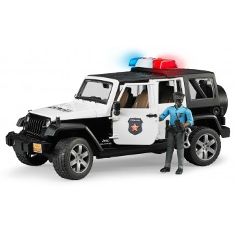 Игрушка Bruder внедорожник Jeep Wrangler с фигуркой полицейского (02527)