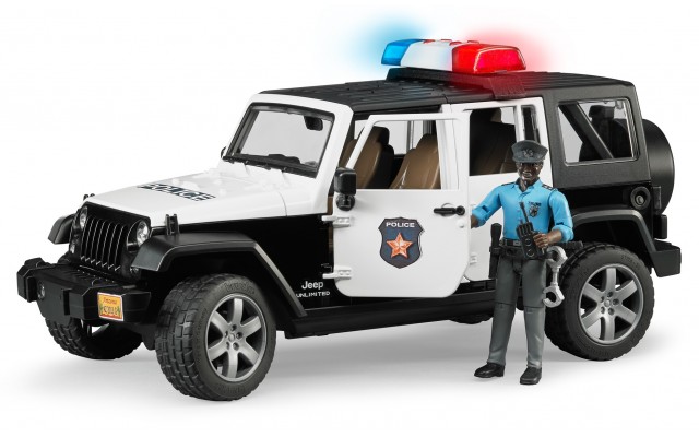 Игрушка Bruder внедорожник Jeep Wrangler с фигуркой полицейского (02527)