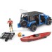 Игрушка Bruder внедорожник Jeep Wrangler Unlimited Rubicon с каяком и фигуркой (02529) title=