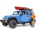 Игрушка Bruder внедорожник Jeep Wrangler Unlimited Rubicon с каяком и фигуркой (02529) title=