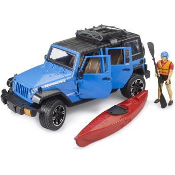 Игрушка Bruder внедорожник Jeep Wrangler Unlimited Rubicon с каяком и фигуркой (02529)