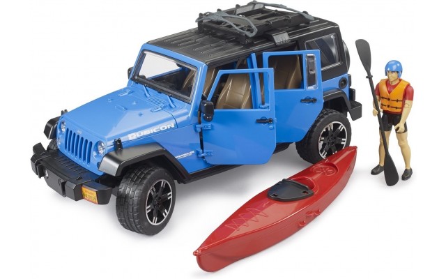 Игрушка Bruder внедорожник Jeep Wrangler Unlimited Rubicon с каяком и фигуркой (02529)
