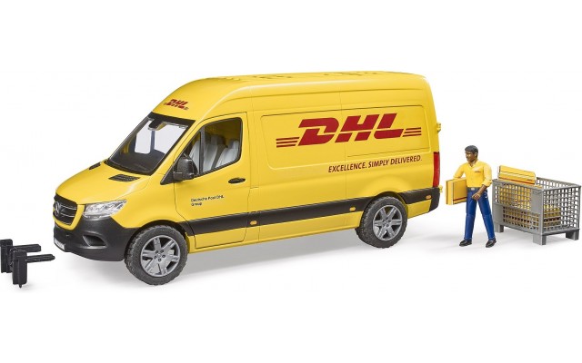 Машинка Bruder фургон Mercedes Sprinter DHL з водієм і аксесуарами (02671)