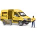 Машинка Bruder фургон Mercedes Sprinter DHL з водієм і аксесуарами (02671) title=