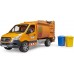 Машинка Bruder муніципальний сміттєвоз Mercedes Sprinter (02682) title=