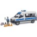 Машинка Bruder полицейский микроавтобус Mercedes Sprinter с фигуркой и мигалками (02683) title=
