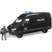 Машинка Bruder полицейский микроавтобус спецназа Mercedes Sprinter с фигуркой и мигалками (02685) title=