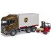 Игрушка Bruder логистический фургон UPS Scania Super 560R с погрузчиком (03582) title=