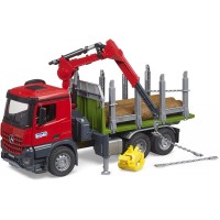 Іграшка Bruder лісовоз Mercedes Arocs з краном та колодами (03669)