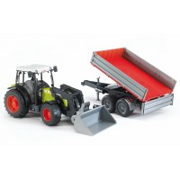 Іграшка трактор з навантажувачем і причепом Claas Nectis 267 F Bruder 02112