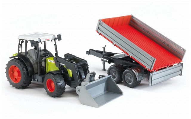 Іграшка трактор з навантажувачем і причепом Claas Nectis 267 F Bruder 02112