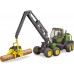 Игрушка Bruder лесной Харвестер John Deere 1270G со стволом дерева (02135) title=