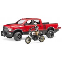Игрушка Bruder джип Dodge RAM 2500 с мотоциклом Ducati (02502)