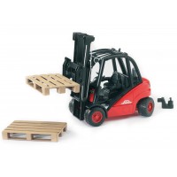 Игрушка Bruder погрузчик вилочный Linde H30D с паллетами (02511)