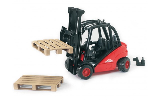 Игрушка Bruder погрузчик вилочный Linde H30D с паллетами (02511)