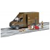 Машинка Bruder логистический фургон UPS Mercedes Sprinter с погрузчиком (02538) title=