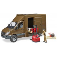 Машинка Bruder логістичний фургон UPS Mercedes Sprinter з навантажувачем (02538)