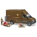 Машинка Bruder логистический фургон UPS Mercedes Sprinter с погрузчиком (02538) title=