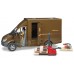Машинка Bruder логистический фургон UPS Mercedes Sprinter с погрузчиком (02538) title=