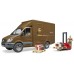 Машинка Bruder логистический фургон UPS Mercedes Sprinter с погрузчиком (02538) title=
