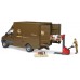 Машинка Bruder логистический фургон UPS Mercedes Sprinter с погрузчиком (02538) title=