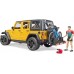 Игрушка Bruder джип Jeep Rubicon с фигуркой велосипедиста на горном байке (02543) title=