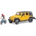 Игрушка Bruder джип Jeep Rubicon с фигуркой велосипедиста на горном байке (02543) title=
