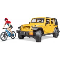 Игрушка Bruder джип Jeep Rubicon с фигуркой велосипедиста на горном байке (02543)