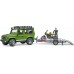 Набор Bruder джип Land Rover с трейлером, мотоциклом Ducati и водителем (02589) title=