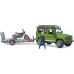 Набор Bruder джип Land Rover с трейлером, мотоциклом Ducati и водителем (02589) title=