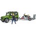 Набор Bruder джип Land Rover с трейлером, мотоциклом Ducati и водителем (02589) title=