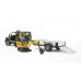 Игрушка Bruder внедорожник Land Rover Defender c прицепом и экскаватором 8010 CTS (02593) title=