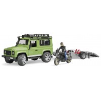 Игрушка Bruder джип Land Rover с мотоциклом Ducati (02598)