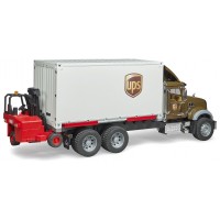 Машинка Bruder логистический фургон UPS Mack с погрузчиком (02828)